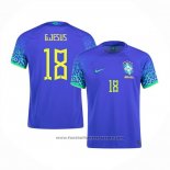 Brazil Player G.jesus Away Shirt 2022