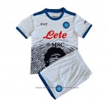 Napoli Maradona Special Shirt Kids 2021-2022 White