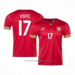 Serbia Player Kostic Home Shirt 2022