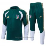 Sweatshirt Tracksuit Italy Kids 2025-2026 Green