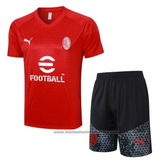 Tracksuit AC Milan Short Sleeve 2023-2024 Red - Shorts