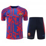 Tracksuit Barcelona Short Sleeve 2022-2023 Red and Blue - Shorts