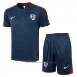 Tracksuit England Short Sleeve 2024-2025 Blue - Shorts