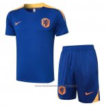 Tracksuit Holland Short Sleeve 2024-2025 Blue - Shorts