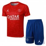 Tracksuit Paris Saint-Germain Jordan Short Sleeve 2024-2025 Red - Shorts