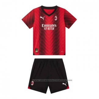 Ac Milan Home Shirt Kids 2023-2024