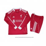 Liverpool Home Shirt Long Sleeve Kids 2025-2026