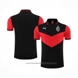 Polo AC Milan 2022-2023 Black and Red