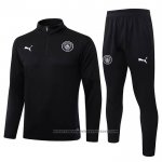 Sweatshirt Tracksuit Manchester City Kids 2025-2026 Black