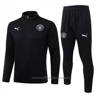 Sweatshirt Tracksuit Manchester City Kids 2025-2026 Black