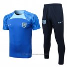Tracksuit England Short Sleeve 2022-2023 Blue