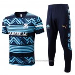 Tracksuit Olympique Marseille Short Sleeve 2022-2023 Blue