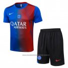 Tracksuit Paris Saint-Germain Short Sleeve 2025-2026 Blue Red - Shorts