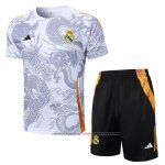 Tracksuit Real Madrid Dragon Short Sleeve 2024-2025 White - Shorts