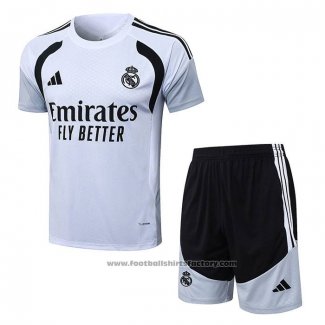 Tracksuit Real Madrid Short Sleeve 2025-2026 White - Shorts