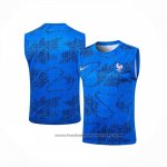 Training Shirt France Without Sleeves 2025-2026 Blue