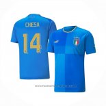 Italy Player Chiesa Home Shirt 2022