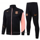 Jacket Tracksuit Corinthians Kids 2025-2026 Black Orange