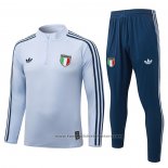 Sweatshirt Tracksuit Italy Kids 2026-2027 Light Blue