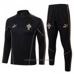 Sweatshirt Tracksuit Portugal Kids 2026-2027 Black