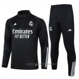 Sweatshirt Tracksuit Real Madrid 2023-2024 Black and White