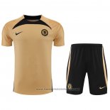 Tracksuit Chelsea Short Sleeve 2022-2023 Gold - Shorts