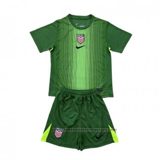 United States Goalkeeper Shirt Kids 2025 Green