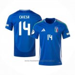 Italy Player Chiesa Home Shirt 2024-2025