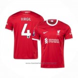 Liverpool Player Virgil Home Shirt 2023-2024