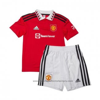 Manchester United Home Shirt Kids 2022-2023