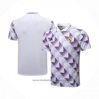 Polo Real Madrid 2022-2023 White and Purpura