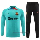 Sweatshirt Tracksuit Barcelona Kids 2023-2024 Green