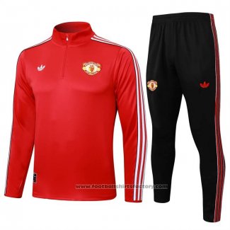 Sweatshirt Tracksuit Manchester United Kids 2025-2026 Red