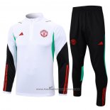 Sweatshirt Tracksuit Manchester United Kids 2023-2024 White