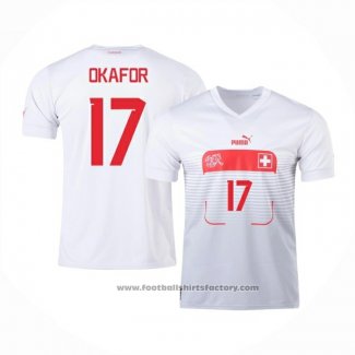 Switzerland Player Okafor Away Shirt 2022