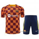 Tracksuit Barcelona Short Sleeve 2023-2024 Yellow - Shorts