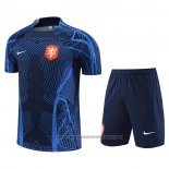 Tracksuit Holland Short Sleeve 2022-2023 Blue - Shorts