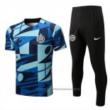 Tracksuit Inter Milan Short Sleeve 2022-2023 Blue