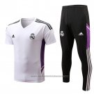 Tracksuit Real Madrid Short Sleeve 2022-2023 White and Purpura