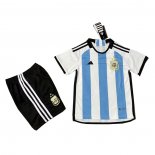 Argentina 3 Star Home Shirt Kids 2022
