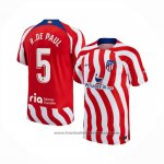 Atletico Madrid Player R.de Paul Home Shirt 2022-2023