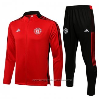 Jacket Tracksuit Manchester United 2021-2022 Red and Black