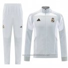 Jacket Tracksuit Real Madrid 2025-2026 Kids Grey White