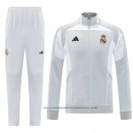 Jacket Tracksuit Real Madrid 2025-2026 Kids Grey White