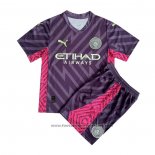 Manchester City Goalkeeper Shirt Kids 2023-2024 Purpura