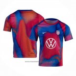 Pre-match Shirt United States 2024 Blue and Red