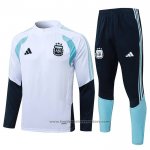 Sweatshirt Tracksuit Argentina Kids 2025-2026 White