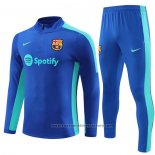 Sweatshirt Tracksuit Barcelona Kids 2023-2024 Blue