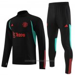 Sweatshirt Tracksuit Manchester United Kids 2023-2024 Black