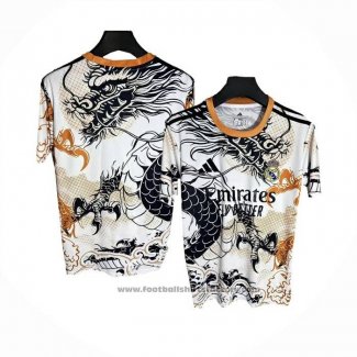 Thailand Real Madrid Dragon Shirt 2025-2026 White Black